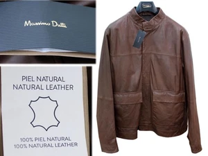 MASSIMO DUTTI Giacca da uomo 100% pelle XXL MD05 T3P - Imagen 1 de 11