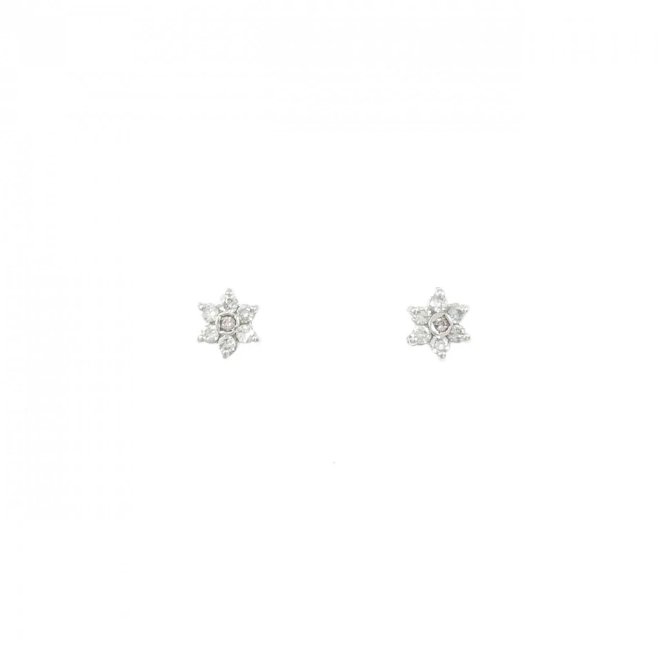 Auténticos pendientes de diamantes rosa flor PT900 0,02 QUILATES #230-000-154-5028 Foto 1 de 4