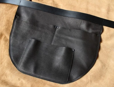 Extra Fuerte Delantal de Parrilla Negro 3er Bolsa, Correa de Cinturón, Cuero - Imagen 1 de 4