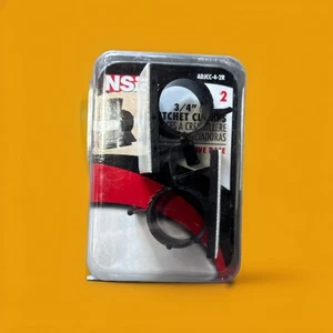 🔥(AN) ***QTY 3*** NSI ADJCC-4-2R 3/4” Ratchet Cable Clamps Nylon Self-Adhesive - Picture 1 of 4