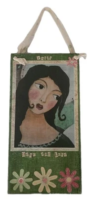 'FE ESPERANZA y AMOR' Medios Mixtos Arte Popular ÁNGEL Afirmación Colgante ÚNICO ÚNICO EN SU CLASE Foto 1 de 4