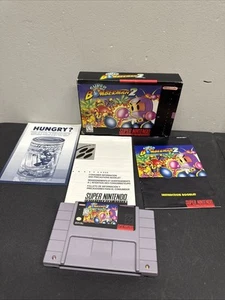 SUPER BOMBERMAN 2 SNES SUPER NINTENDO COMPLETE IN BOX CIB RARE - Picture 1 of 5