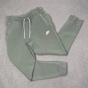 Nike Tech Fleece Joggers Mens S Green Sweatpants Running Pants Drawstring Terry - Picture 1 of 9