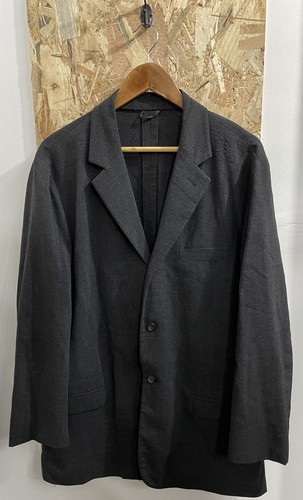 Giacca blazer uomo Prada grigio antracite nero bottoni davanti casual extra large