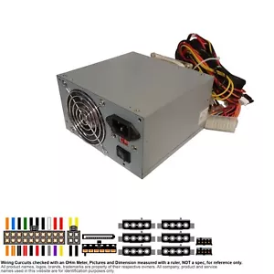 Power Supply ATX 400W Max Power KY-500ATX 2x Fan 20-Pin Long Wire 6-Pin #134406 - Picture 1 of 4