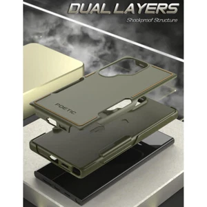 Für Galaxy S24 Ultra Hülle Robust Stoßfest Dual Layer Hybrid Slim Cover Grün - Bild 1 von 6