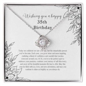 35th Birthday Gift for Women Necklace Gifts Bday Mother Wife 35 th Present  - Picture 1 of 5