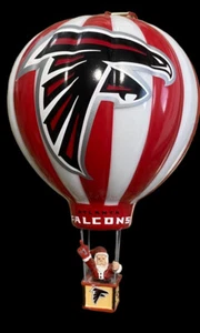 Atlanta Falcons 2004 Victory Balloon Santa danbury mint glass ornament w/tags - Picture 1 of 14