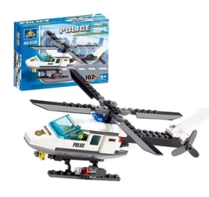 Police Helicopter Building Blocks Chopper 102 Pcs Buildable Model - Picture 1 of 3