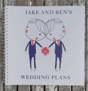 Wedding Planner Groom & Groom Personalised Notebook Gift Idea Various Sizes - Picture 1 of 3
