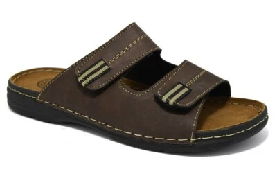 ARIZONA by PATRIZIA 612 T MORO Ciabatte Pantofole Strappi Casa Uomo Estive Pelle