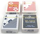 Viererpaket Copag 100% Plastic Poker 4 Corner Jumbo Index Spielkarten rot / blau