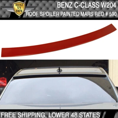 08-14 Benz C-Class W204 4Dr 4Door Rear Roof Spoiler Painted Mars Red # 590 - Изображение 1 из 4