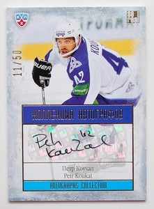 2013-14 KHL Gold Collection Autograph #NKH-A16 Petr Koukal 11/50