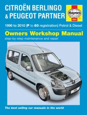 Citroen Berlingo 1996-2010 Peugeot Partner Haynes Manual de taller - Imagen 1 de 4