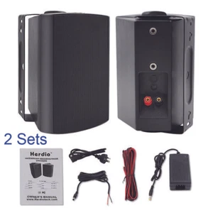 Herdio Outdoor Bluetooth Speakers Waterproof Wall Mount 2 Sets (4 Pieces Total) - Picture 1 of 10
