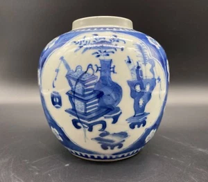 Chinesisches Ingwerglas aus dem 19. Jahrhundert Porzellan antike Vase SIGNIERT - Bild 1 von 8