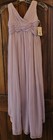 Davids Bridal Dress NWT 10 Juniors Teen Lavender Short Sleeve Iris Purple V Neck