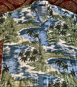 After Dark by falcon Bay Short Sleeve 100% Rayon Aloha Shirt Size 3X - Picture 1 of 8