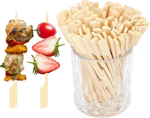 4.7Inch 200PCS Skewer Sticks Bamboo Paddle Charcuterie Sticks Cocktail Picks for - Picture 1 of 8