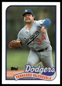 1989 Topps #150 Fernando Valenzuela Los Angeles Dodgers