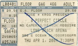 2004 A Perfect Circle Mars Volta Concert Ticket Stub Long Beach CA - Picture 1 of 1
