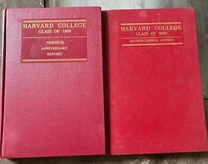 Harvard College Class of 1909 QUINDECENNIAL 15th & 30th Anniversary Hardcovers - Picture 1 of 16