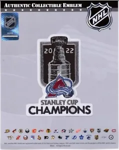 2022 NHL STANLEY CUP FINAL PATCH COLORADO AVALANCHE CHAMPIONS JERSEY STYLE CHAMP - Picture 1 of 1