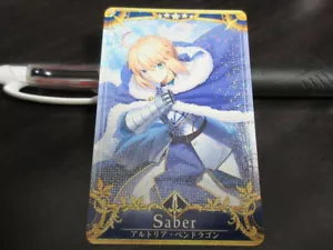 FGO Fate Grand Order Arcade Card Servant Artoria Pendragon Saber FOIL Altria - Picture 1 of 2