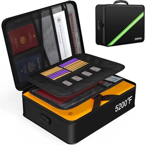 Document Organizer with 5200℉ Heat Insulated,Waterproof and Fireproof Document B - Picture 1 of 7