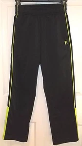 Boys FILA~BLACK TRAINING PANTS~size 10-12~NEW~Athletic Warm Up Track~Soccer - Picture 1 of 5