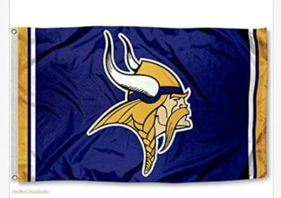 3X5 Flag Man Cave Flag 3 x 5 Banner Viking Football New USA Minnesota Vikings - Image 1 of 4