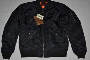 AUTHENTIC Schott NYC MA-1 FLIGHT 9628 Jacket BLACK ALL SIZES NEW ALL SIZES - Picture 1 of 7