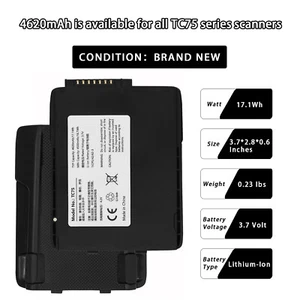 4PCS 4620mAh Battery for Zebra TC70 TC75 TC7X BT-000318 BTRY-TC7X-46MPP-01 - Picture 1 of 5