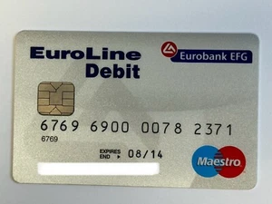 EFG Eurobank Ergasias Debit Card▪️Greece▪️2014 Exp▪️Chip▪️Not a Credit Card - Picture 1 of 2