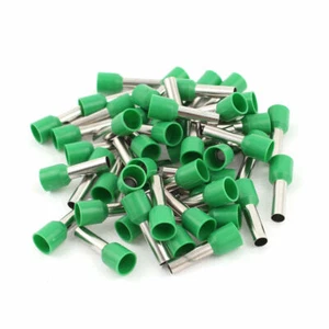 50 x 6mm2 Crimp Cord End Terminal Insulated Bootlace Ferrule Connector Green # - Picture 1 of 4