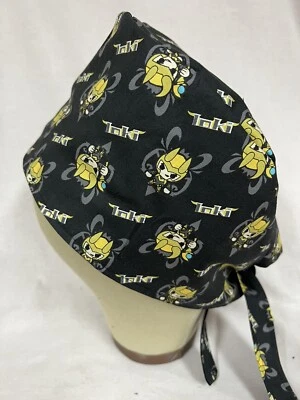 Men/Women Surgical Scrub Cap Lined Loki Charcoal 100%Cotton - Image 1 of 3