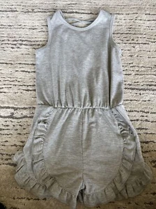 Afton Street 4t Gray Romper Ruffle Shorts  - Picture 1 of 5