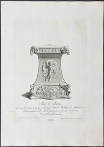 Zanetti - Estatua de Ara de Marte. Grabado folio original 33, 1743 - Imagen 1 de 2