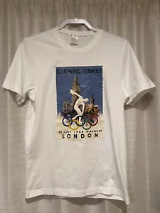 The Olympic Museum Collection London 2012 T Shirt Size S Retro 1948 Art Big Ben - Picture 1 of 6