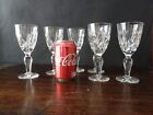 6 Vintage Cut Crystal Wine Glasses SPUTNIK Pattern, Boxed, h16,3cm