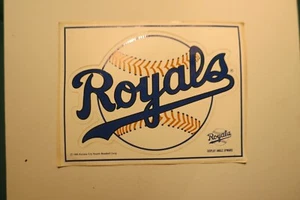 1985 KANSAS CITY ROYALS baseball Vinyl Sticker FAN LINE INFO. ON BACK - Picture 1 of 4