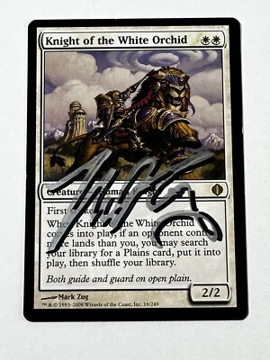 MTG Magic Knight Of The White Orchid Signed Artist Proof X1 ORI Origins Mark Zug - Image 1 of 2