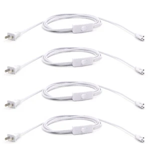 T5T8 10ft Power Cable Extension Cord with Switch for Integrated Led Tube 4-Pack - Picture 1 of 8