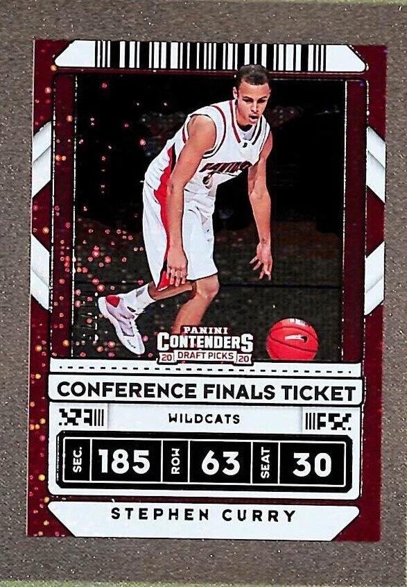 2020 Panini Contenders Draft Picks #1 Stephen Curry Red Sparkle Refractor SP /75 - Image 1 of 3