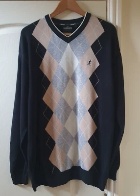 Jersey Guinness Para Hombre Argyle XL 52" Pecho Algodón Comerciantes Golf 100% Algodón Foto 1 de 4