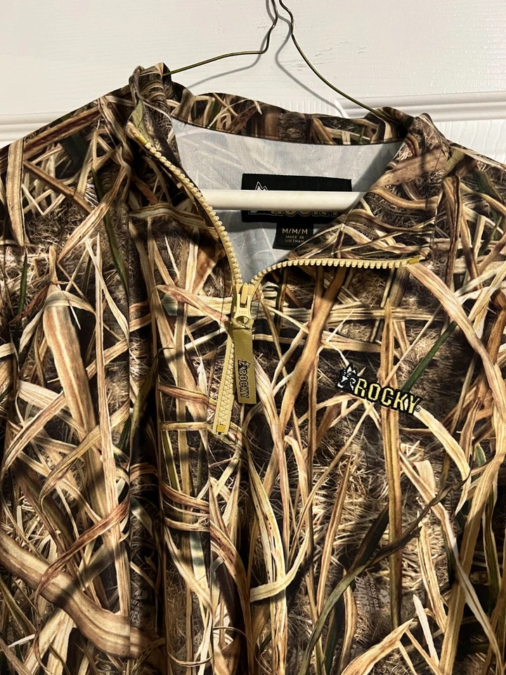 ROCKY WATERFOWLER MENS 1/4 ZIP CAMO SHIRT MEDIUM NWT - Image 1 of 3