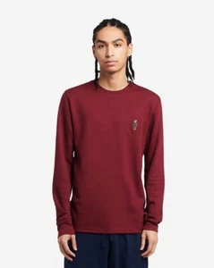 Polo Ralph Lauren Men Sleepwear Shirt Thermal Waffle Knit Burgundy Small new - Picture 1 of 7