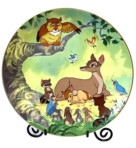 Vtg Disney Collection 1st Edition Numbered Bambi The New Prince Is Born 9” Plate - Picture 1 of 4