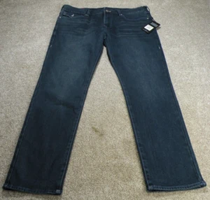 True Religion Mens size 36x32 Rocco SN Flap Relaxed Skinny Jean Blue Dark Denim - Picture 1 of 15